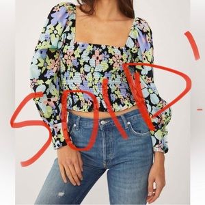Free People Floral Printed Top